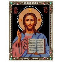 Схема для вышивания бисером на авторской канве "Иисус Христос"